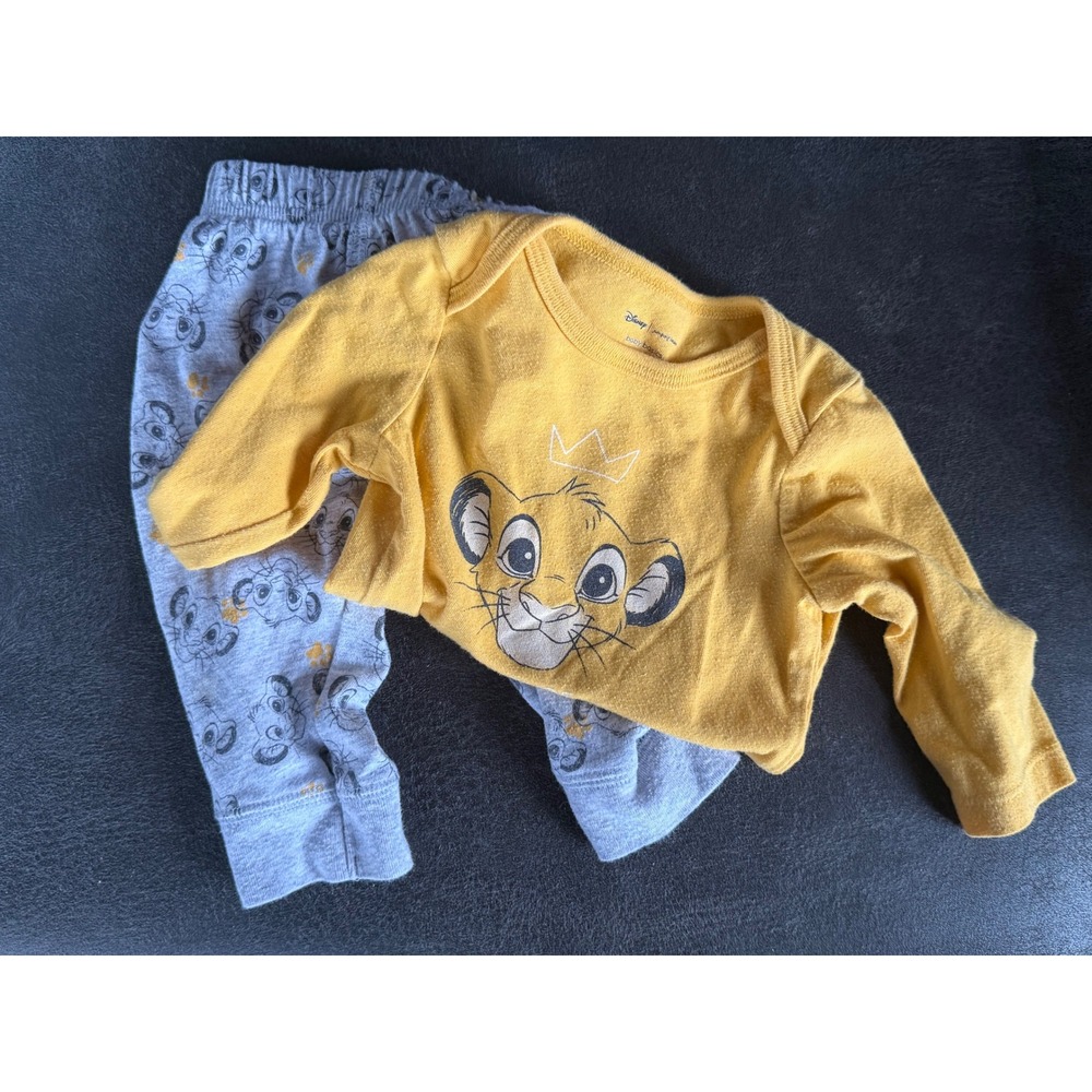 Disney The Lion King Baby Outfit‎ Set Simba Long Sleeve Onesie Pants 3 months